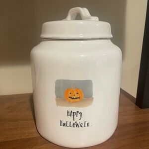 Halloween Pumpkin Ceramic Jar